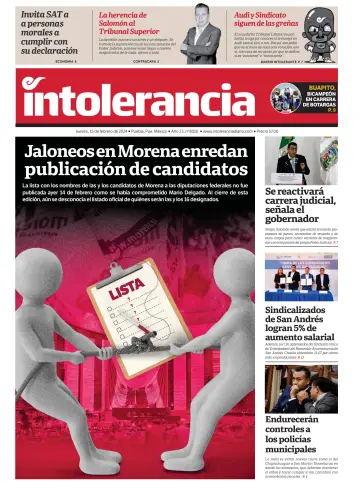 Intolerancia Diario - 15 Feb 2024