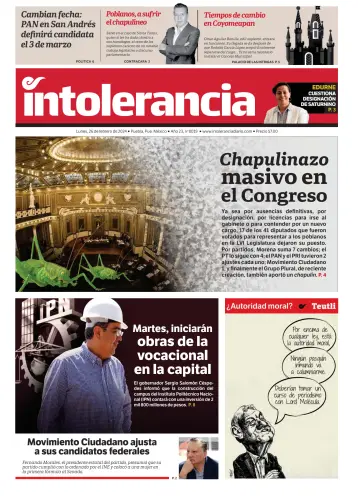 Intolerancia Diario - 26 Feb 2024