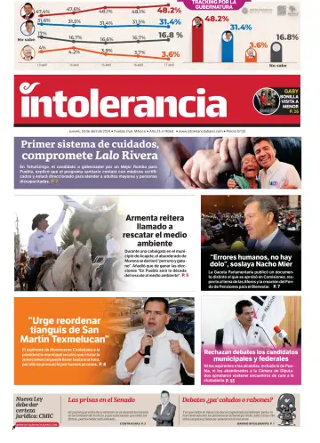Intolerancia Diario - 18 4월 2024