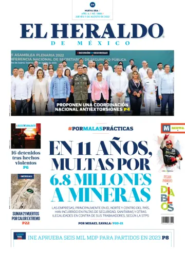El Heraldo de México - 11 Aug 2022