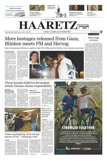 Haaretz - English Edition (Friday) - 01 dez. 2023