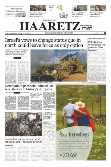 Haaretz - English Edition (Friday) - 05 jan. 2024