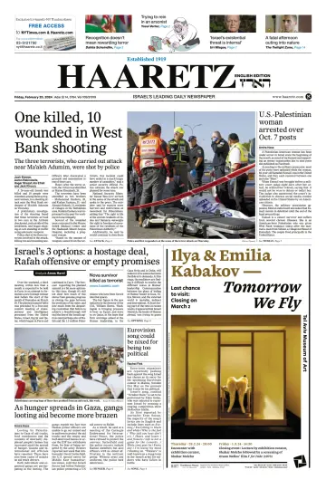 Haaretz - English Edition (Friday) - 23 2월 2024