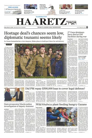 Haaretz - English Edition (Friday) - 8 Márta 2024