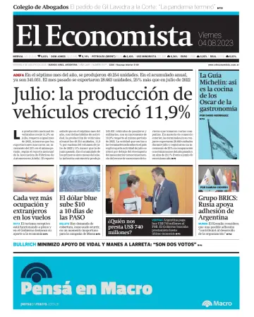 El Economista (Argentina) - 4 Aug 2023