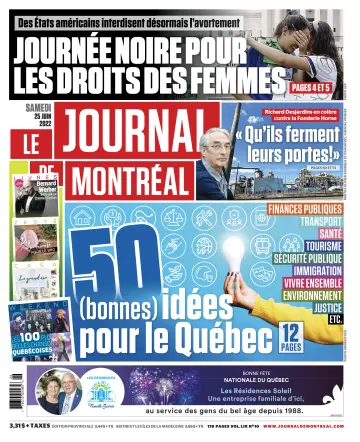 Le Journal de Montreal - 25 Jun 2022
