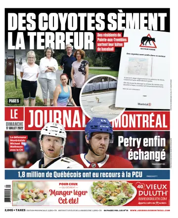 Le Journal de Montreal - 17 Jul 2022