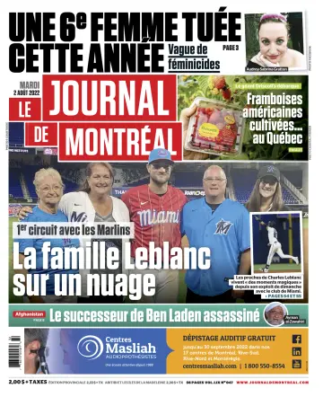 Le Journal de Montreal - 2 Aug 2022