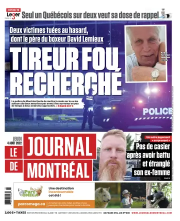 Le Journal de Montreal - 4 Aug 2022