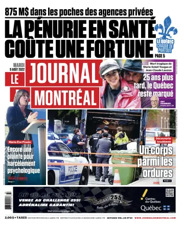 Le Journal de Montreal - 9 Aug 2022