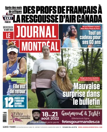 Le Journal de Montreal - 10 Aug 2022