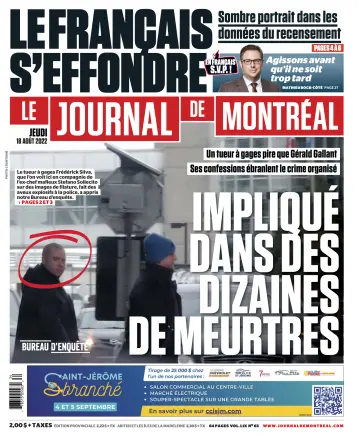 Le Journal de Montreal - 18 Aug 2022