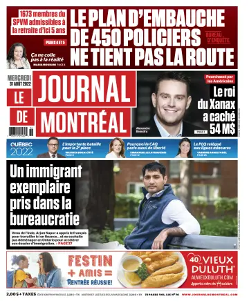 Le Journal de Montreal - 31 Aug 2022
