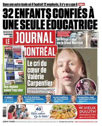 Le Journal de Montreal - 14 Sep 2022