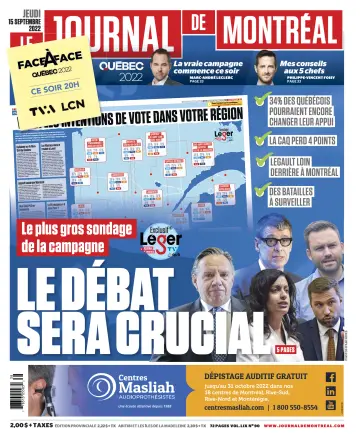 Le Journal de Montreal - 15 Sep 2022