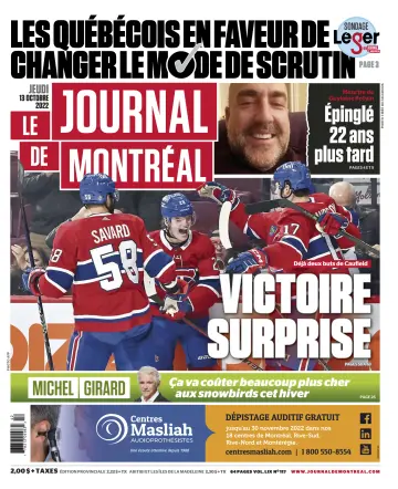 Le Journal de Montreal - 13 Oct 2022