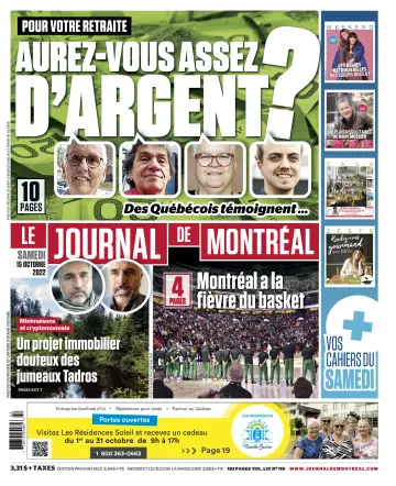 Le Journal de Montreal - 15 Oct 2022