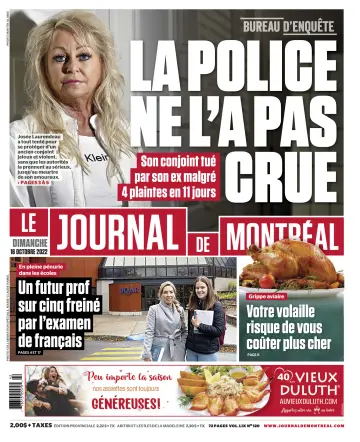 Le Journal de Montreal - 16 Oct 2022