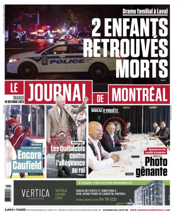 Le Journal de Montreal - 18 Oct 2022