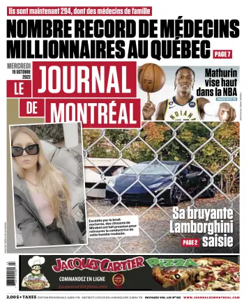 Le Journal de Montreal - 19 Oct 2022