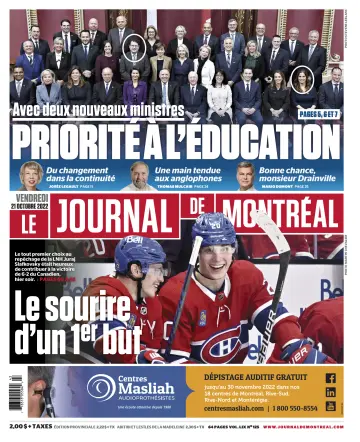 Le Journal de Montreal - 21 Oct 2022