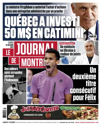 Le Journal de Montreal - 24 Oct 2022