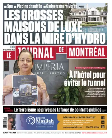 Le Journal de Montreal - 27 Oct 2022