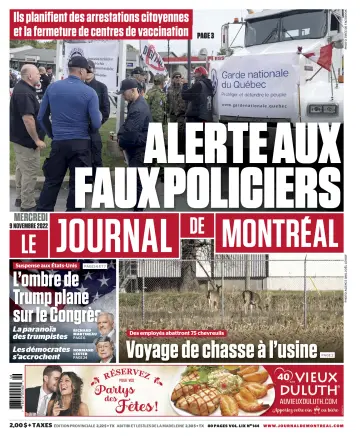 Le Journal de Montreal - 9 Nov 2022