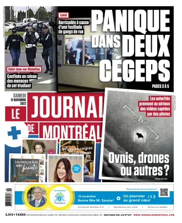 Le Journal de Montreal - 12 Nov 2022