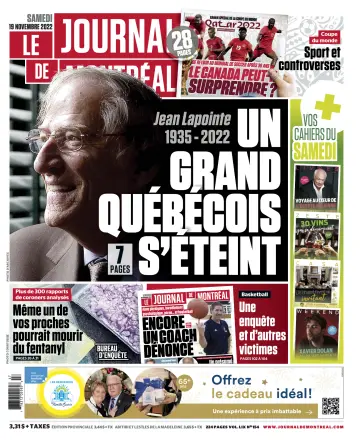 Le Journal de Montreal - 19 Nov 2022