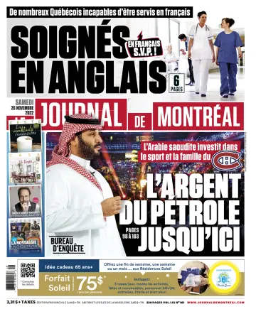 Le Journal de Montreal - 26 Nov 2022