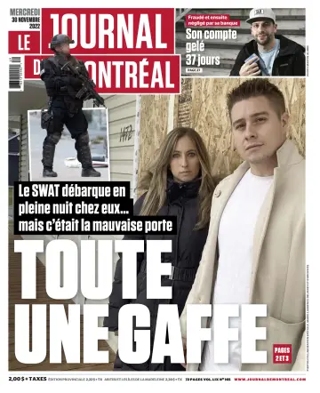 Le Journal de Montreal - 30 Nov 2022