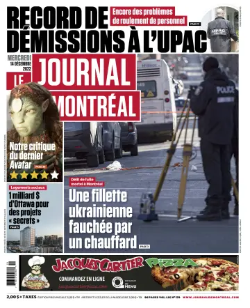 Le Journal de Montreal - 14 Dec 2022