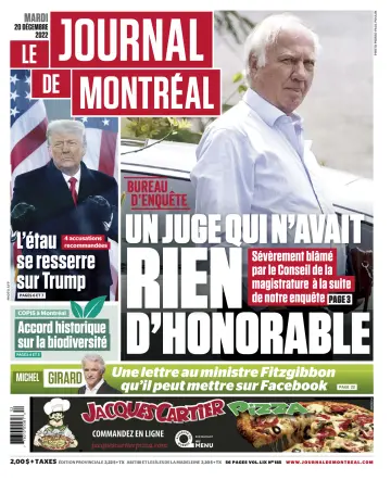 Le Journal de Montreal - 20 Dec 2022