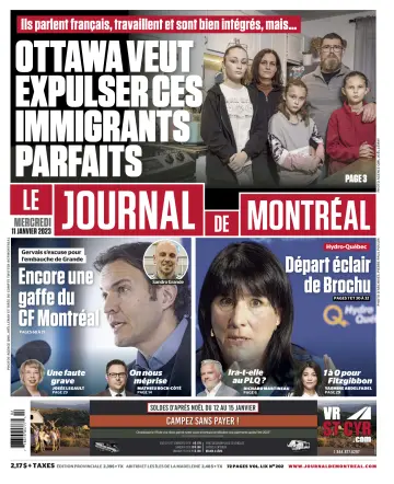 Le Journal de Montreal - 11 Jan 2023