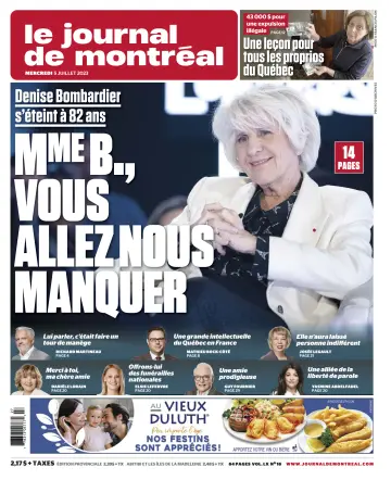 Le Journal de Montreal - 5 Jul 2023