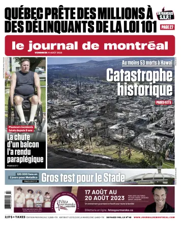Le Journal de Montreal - 11 Aug 2023