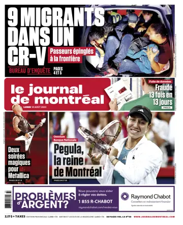 Le Journal de Montreal - 14 Aug 2023