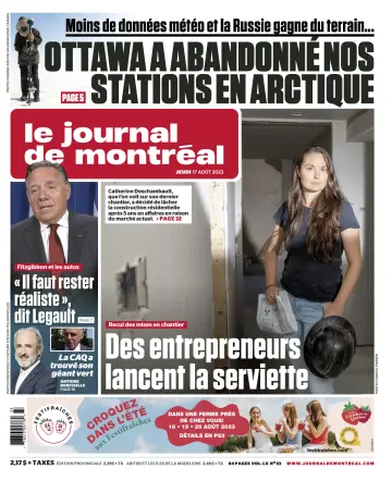 Le Journal de Montreal - 17 Aug 2023