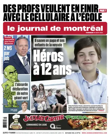 Le Journal de Montreal - 18 Aug 2023