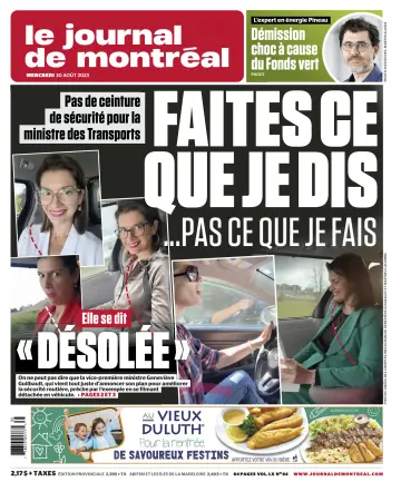 Le Journal de Montreal - 30 Aug 2023
