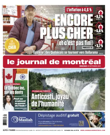 Le Journal de Montreal - 20 Sep 2023