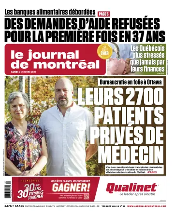 Le Journal de Montreal - 2 Oct 2023