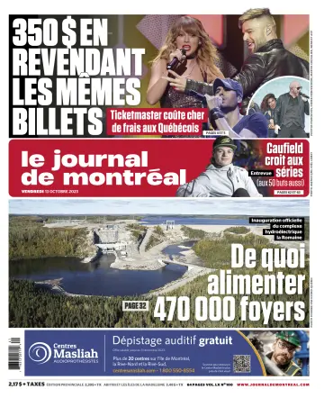 Le Journal de Montreal - 13 Oct 2023