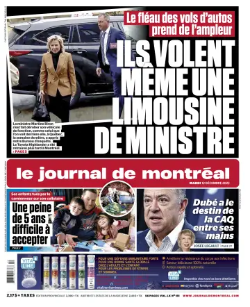 Le Journal de Montreal - 12 Dec 2023