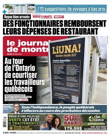 Le Journal de Montréal - 16 abr. 2024