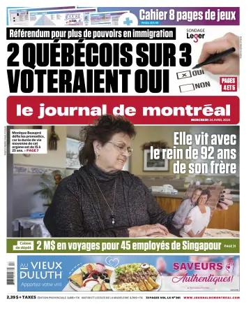 Le Journal de Montréal - 24 апр. 2024
