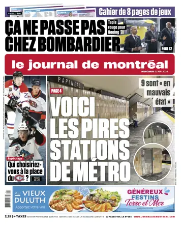Le Journal de Montréal - 22 Bealtaine 2024