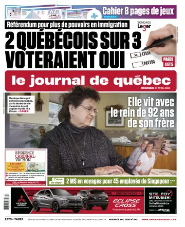 Le Journal de Québec - 24 abr. 2024