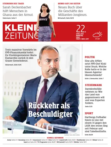 Kleine Zeitung Steiermark - 22 四月 2024